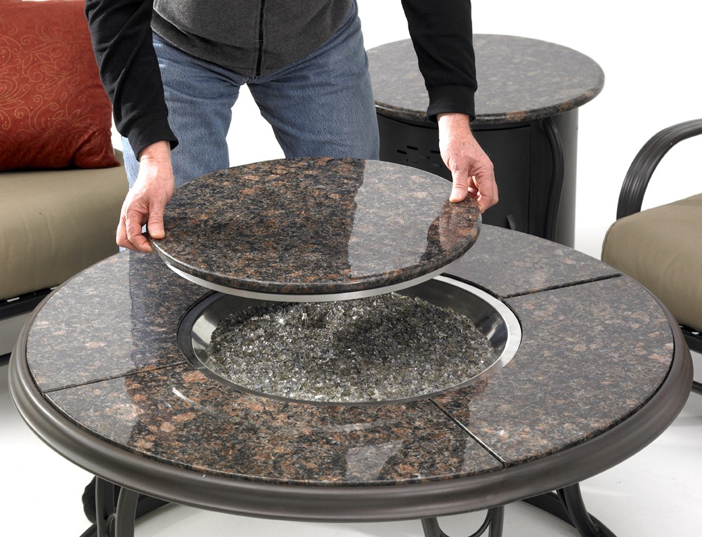42 Granite Fire Pit Table, 42 Inch Round Fire Pit Table Cover