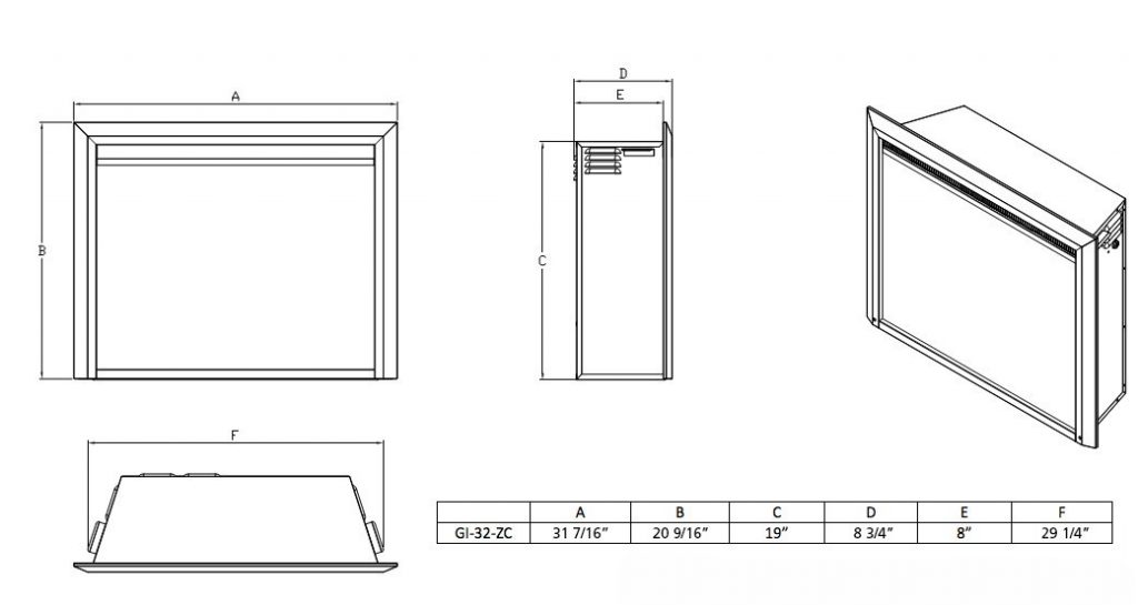 Outdoor Greatroom Company Gallery Zero-Clearance Electric ...