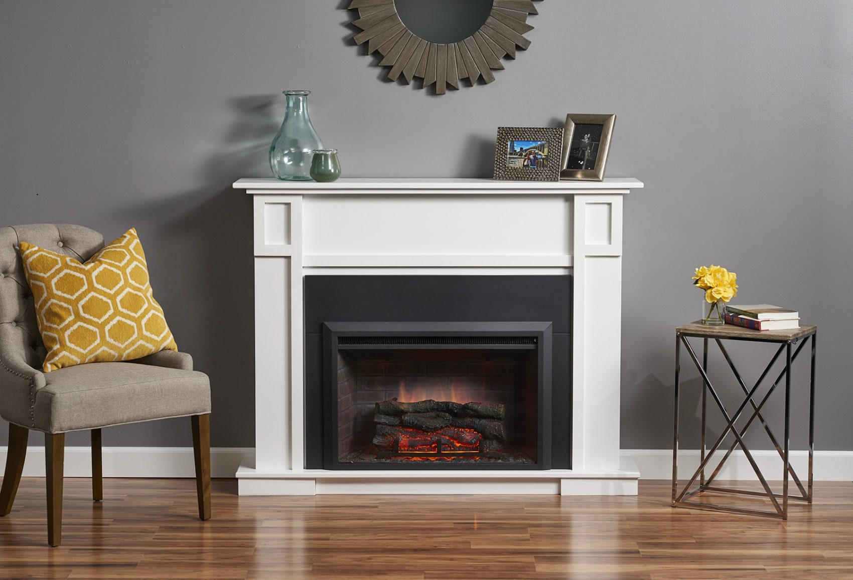Outdoor Greatroom Company White Heritage Fireplace Cabinet