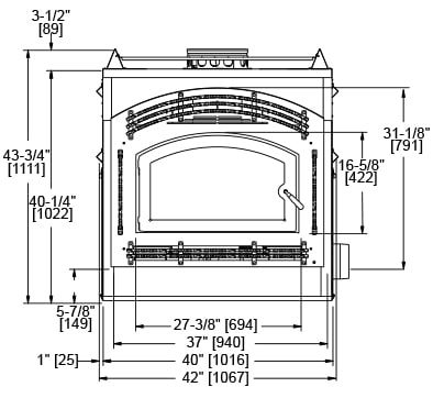 Quadra-Fire Pioneer II Wood Fireplace - Hearth and Home Distributors of  Utah, LLC.