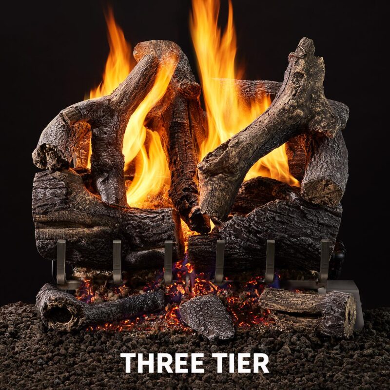 Outdoor Grand Oak Gas Log Set