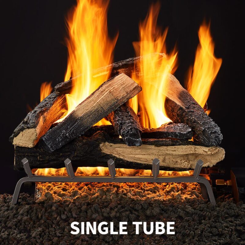 Outdoor Kindled Stack Gas Log Set