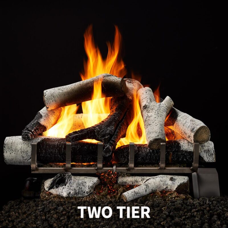 Outdoor Grand Birch Gas Log Set