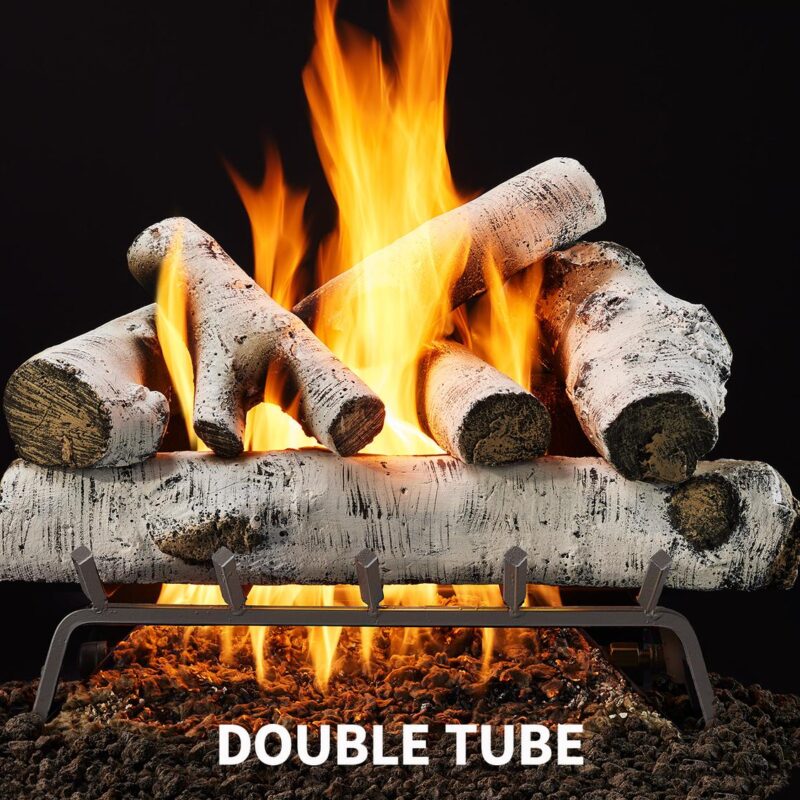 Outdoor Woodland Birch Vented Gas Log Set