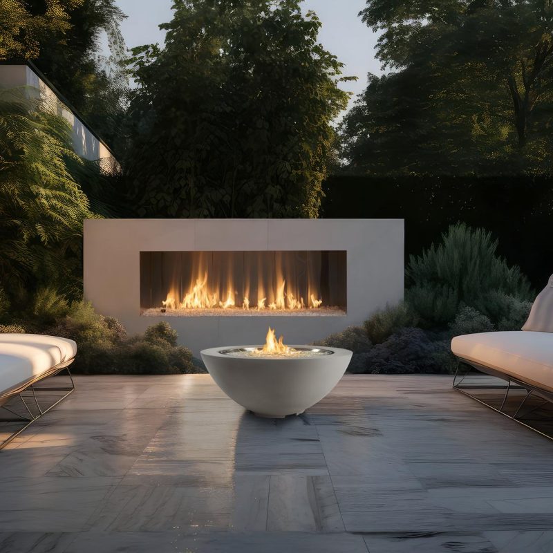 Endulge Outdoor Open Hearth Single-Sided Gas Fireplace